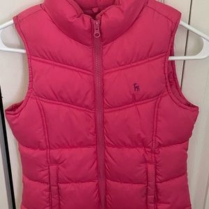 Pink little girls vest
